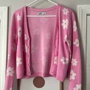 Pink Hollister cardigan sweater. Worn once!